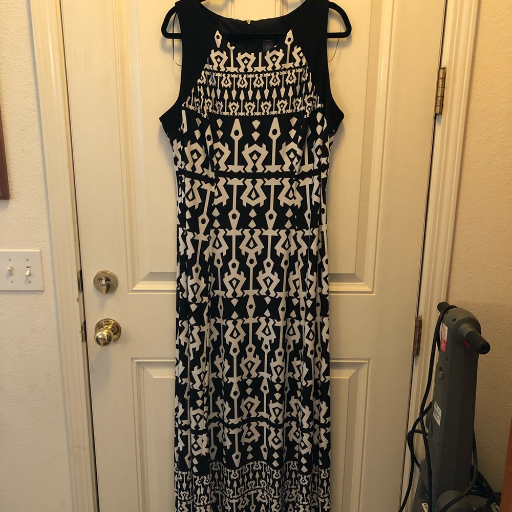 Black and white womens dress